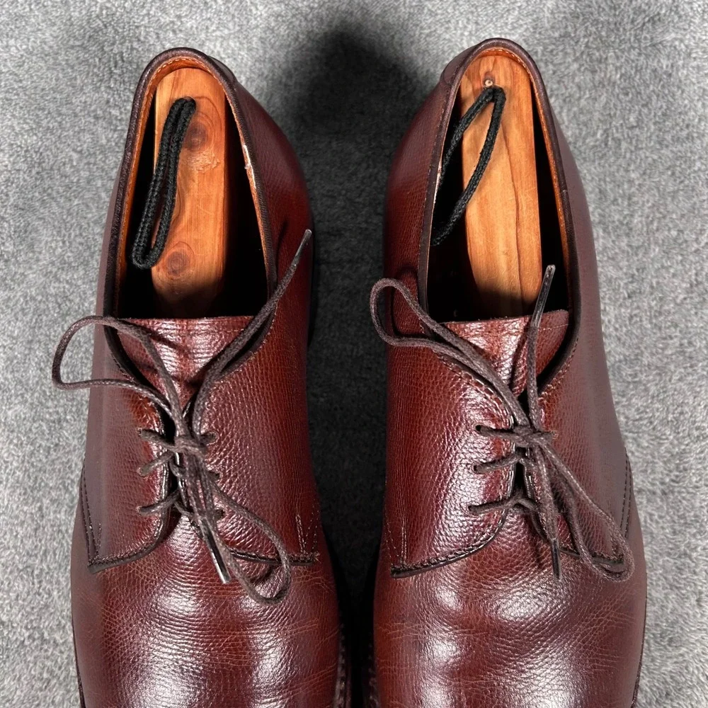 Alden 942C Dutton 3 Eyelet Blucher Brown Alpine Grain Made USA Mens 9.5 A/C